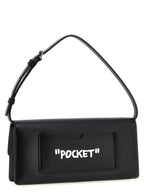 Zweifarbige Schultertasche aus Kalbsleder