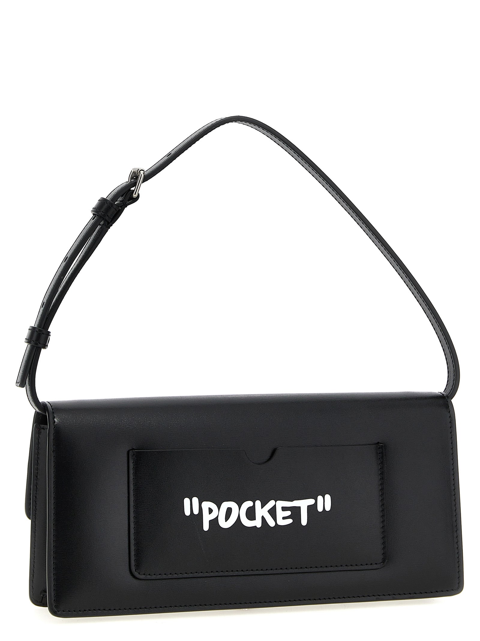Zweifarbige Schultertasche aus Kalbsleder