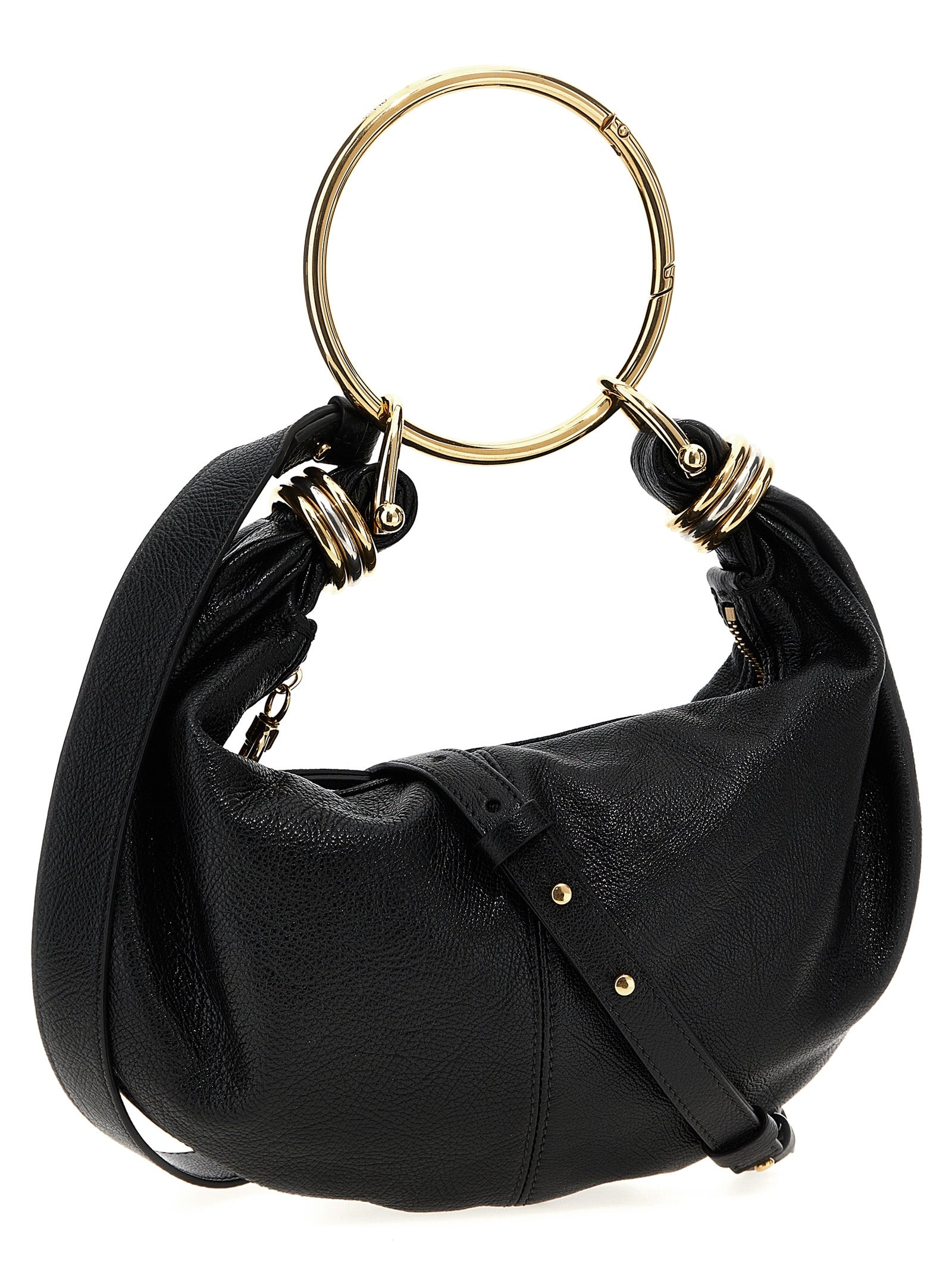 Schwarze Kalbsleder-Handtasche