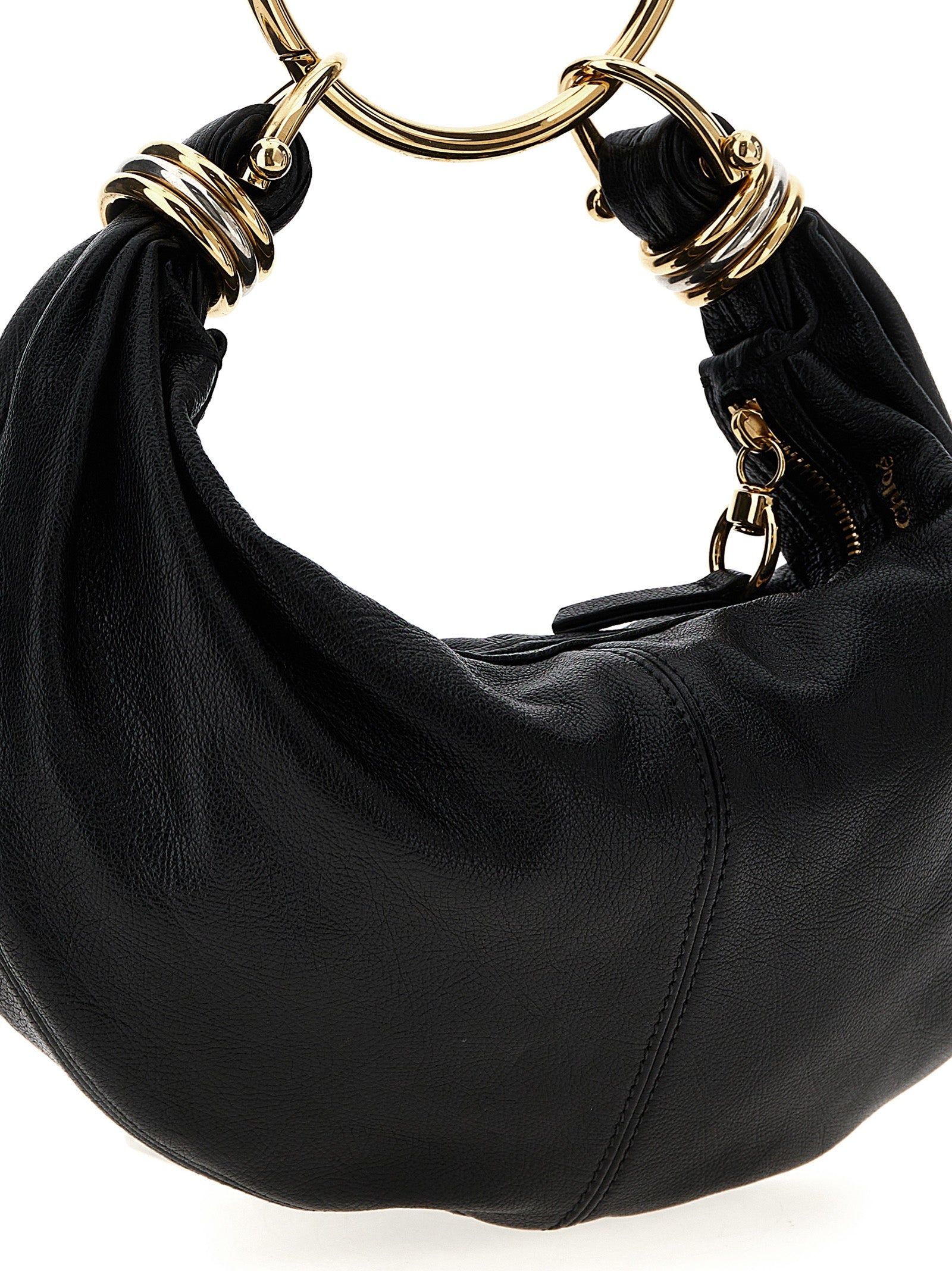Schwarze Kalbsleder-Handtasche