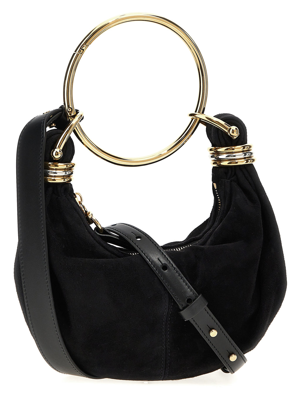 Schwarze Ziegenleder-Handtasche