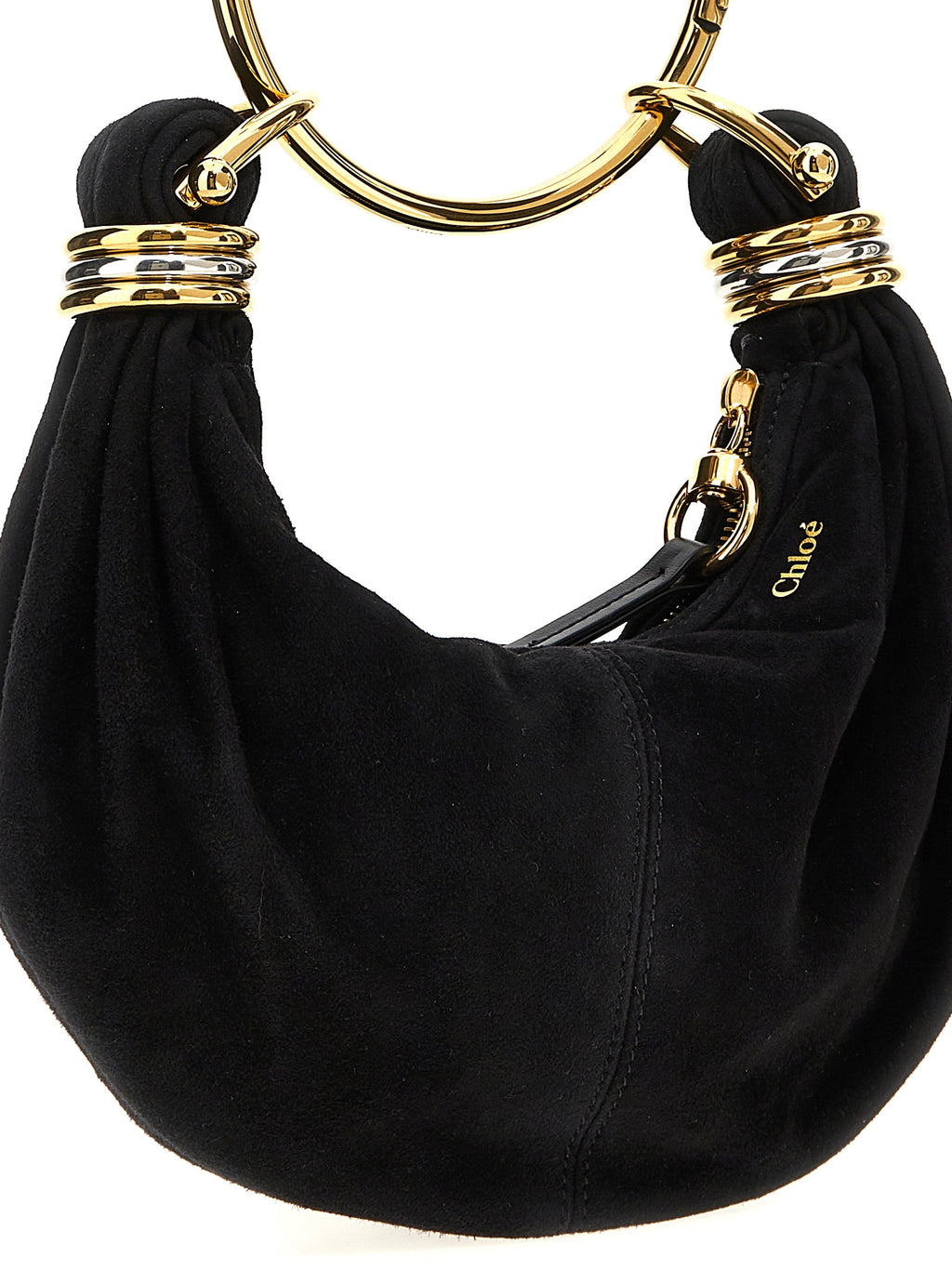 Schwarze Ziegenleder-Handtasche