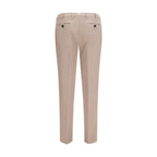 Beige Cotton Casual Pants