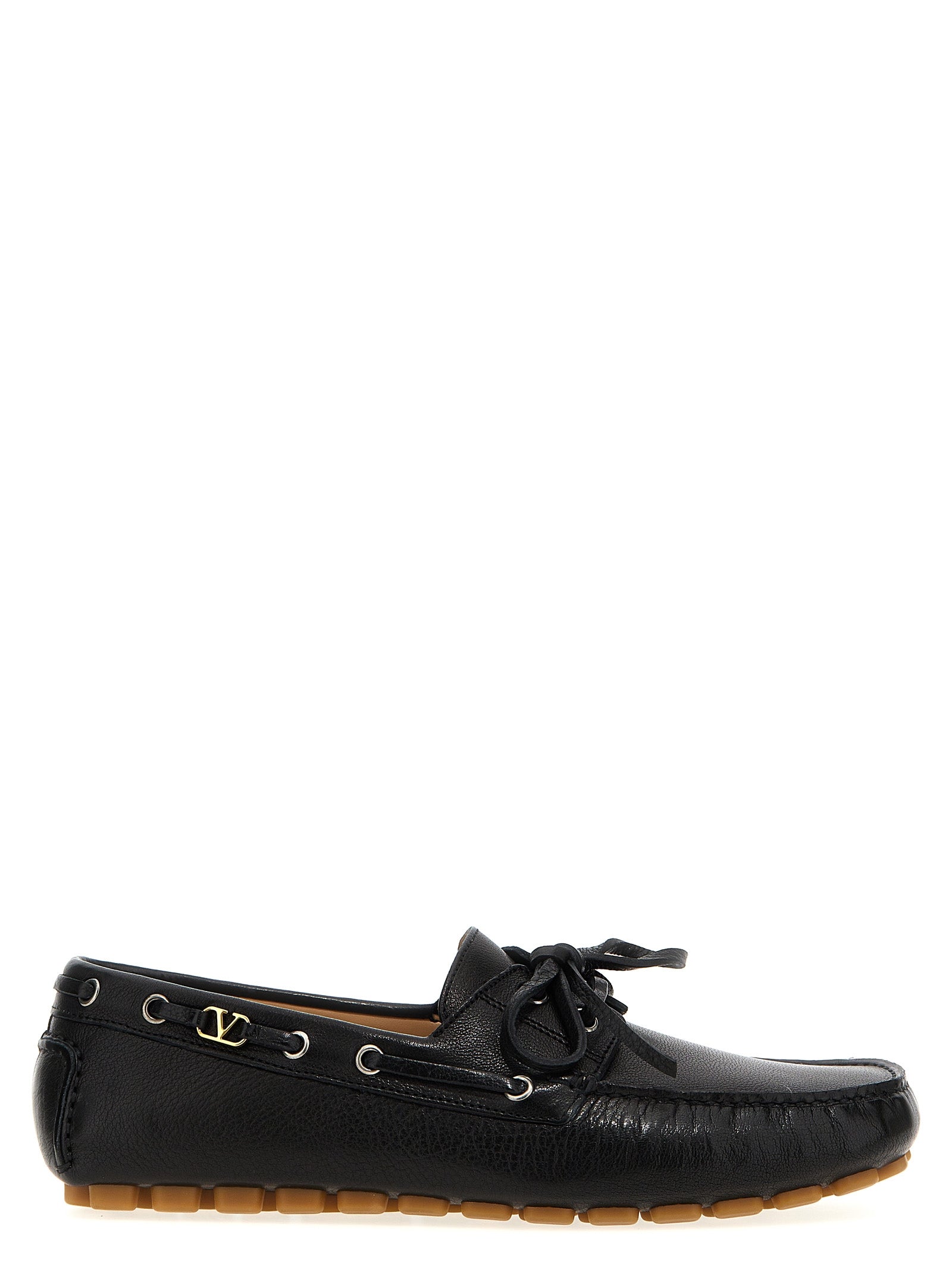 Schwarze Loafer aus Büffelleder zum Hineinschlüpfen