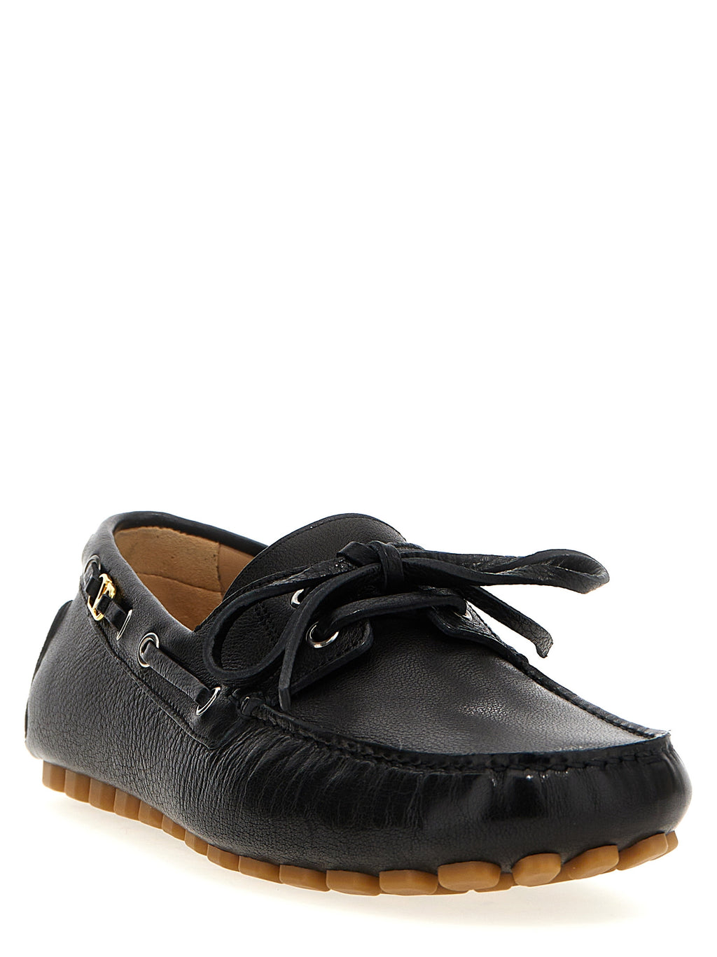 Schwarze Loafer aus Büffelleder zum Hineinschlüpfen
