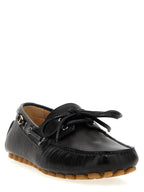 Schwarze Loafer aus Büffelleder zum Hineinschlüpfen