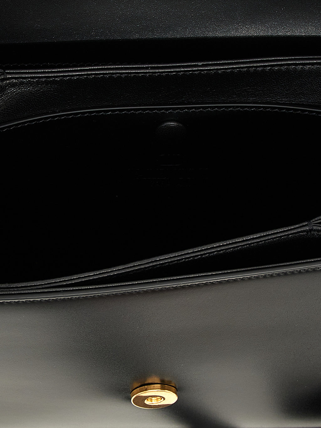 Schwarze Kalbsleder-Schultertasche