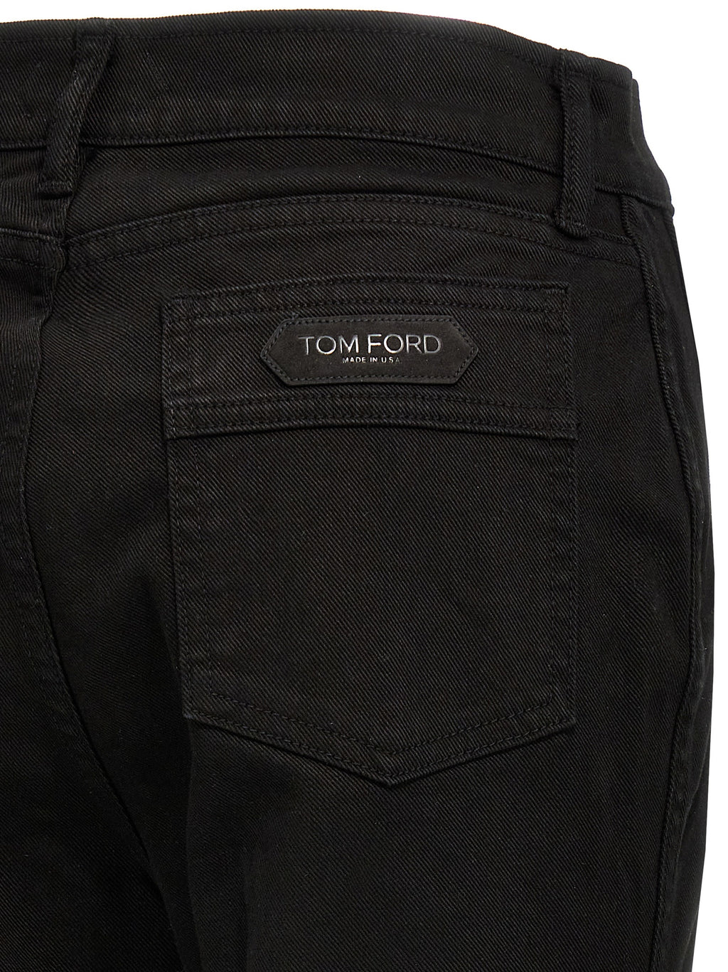 Schwarze Baumwoll-Schlagjeans