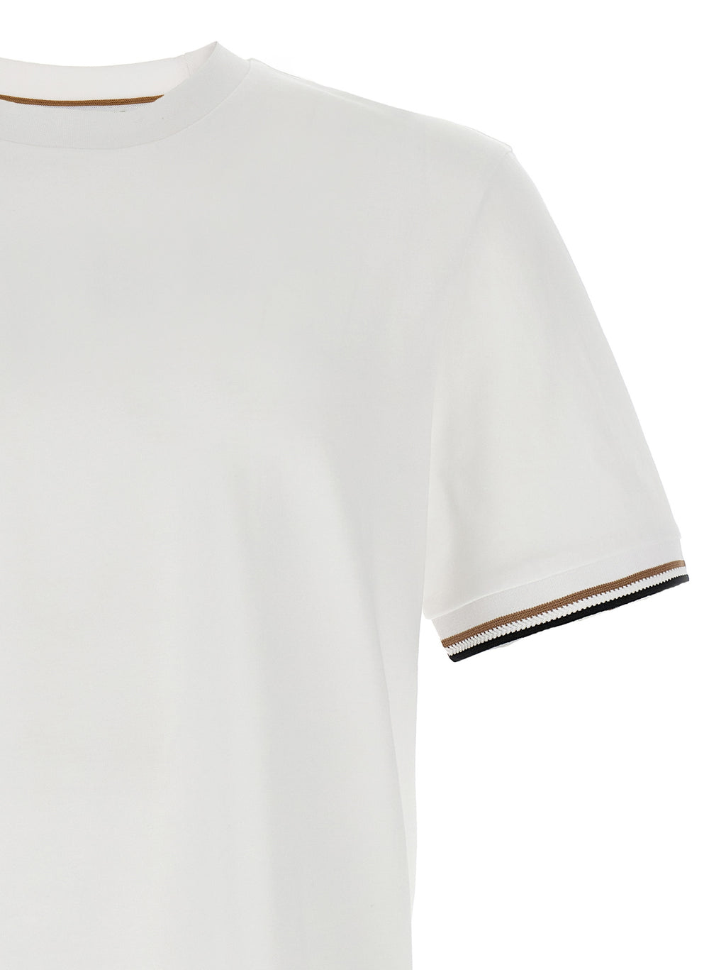 Weißes Baumwoll-T-Shirt