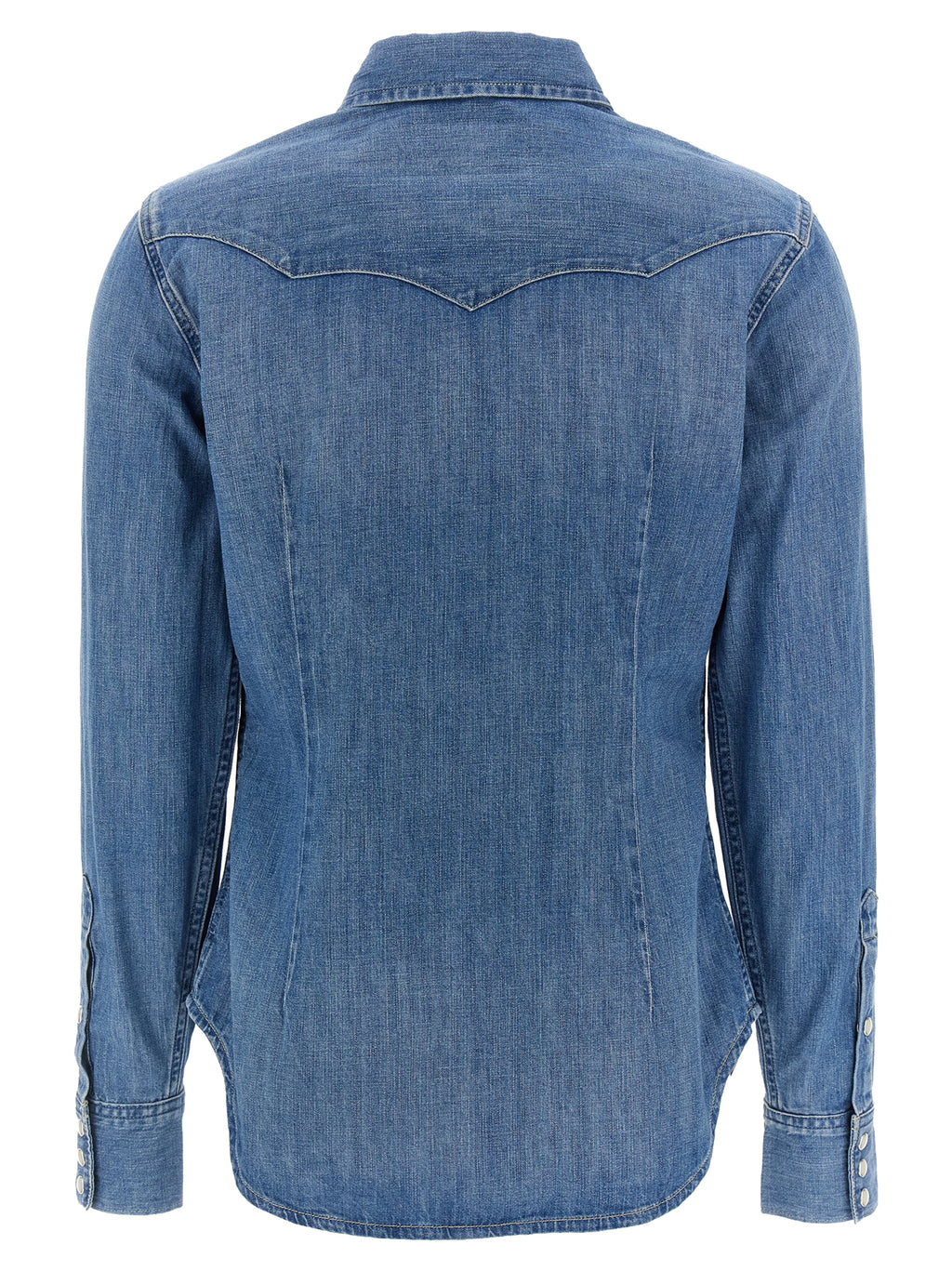 Blaue Baumwollbluse