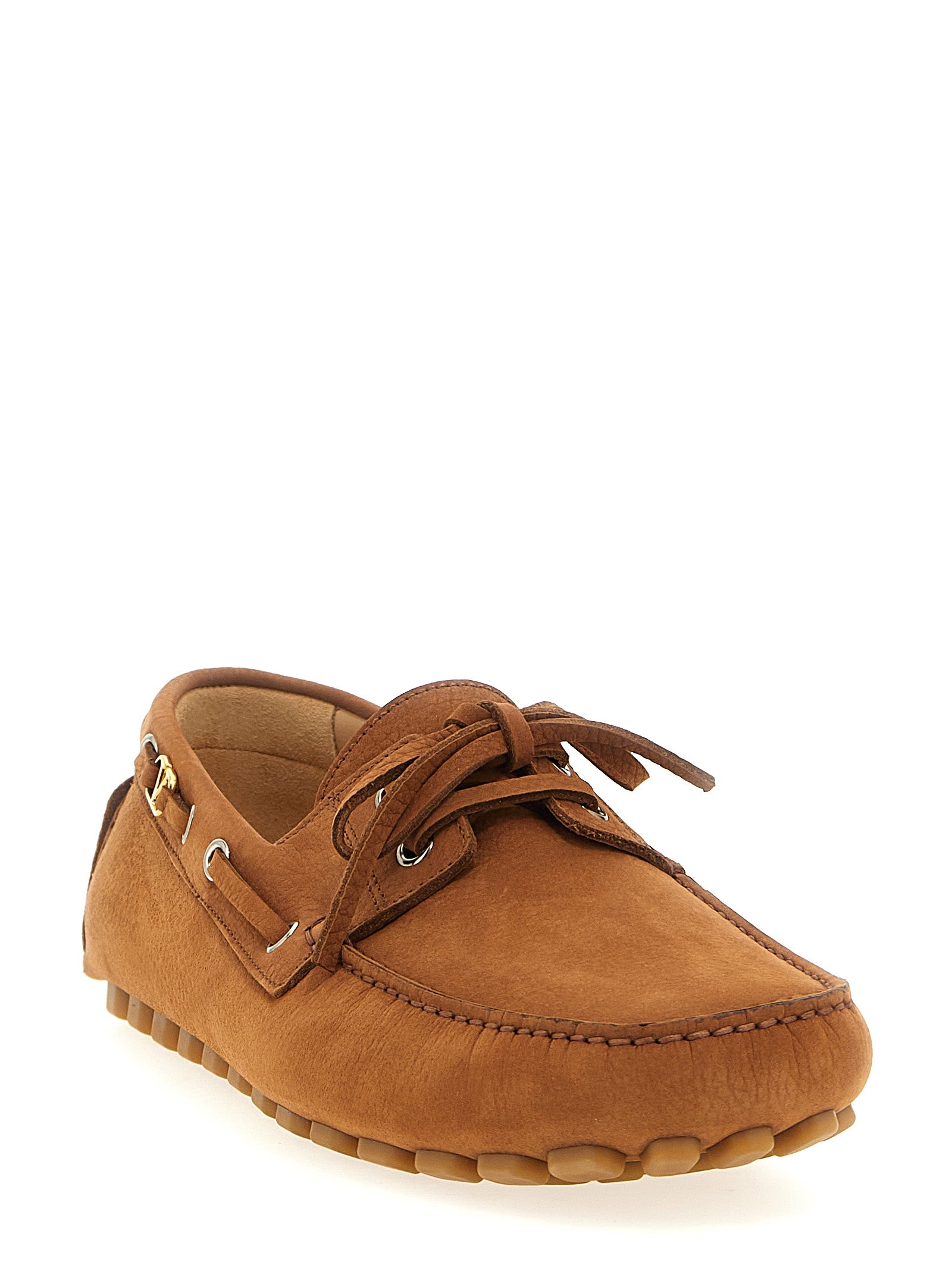 Braune Kalbsleder-Slipper