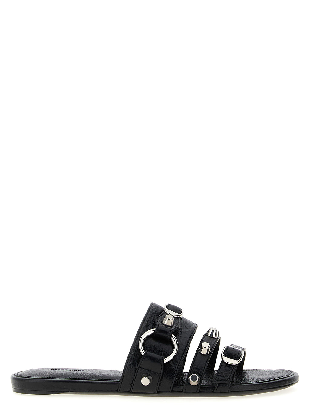 Schwarze Pantoletten aus Leder 312392
