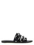 Schwarze Pantoletten aus Leder 312392