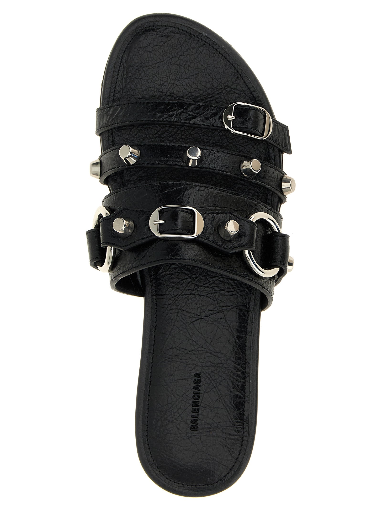 Schwarze Pantoletten aus Leder 312392