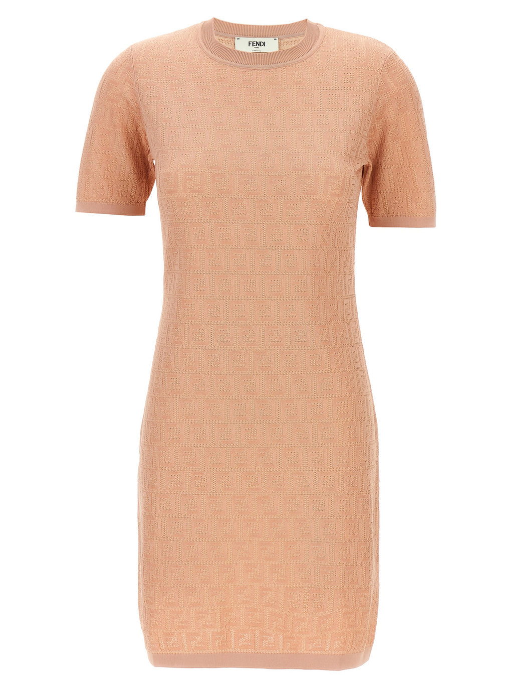 Kurzes Kleid aus mehrfarbiger Baumwolle