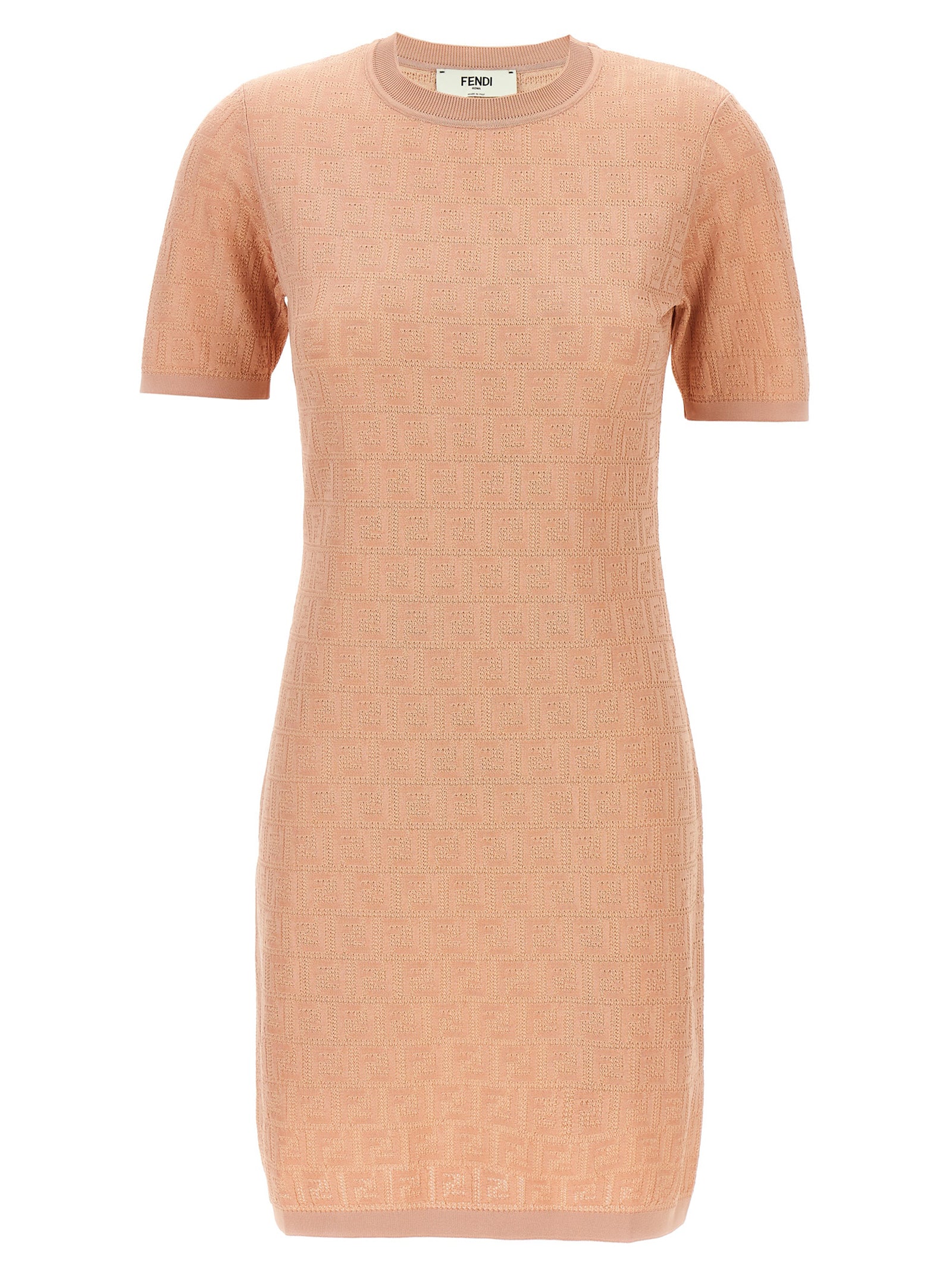 Kurzes Kleid aus mehrfarbiger Baumwolle