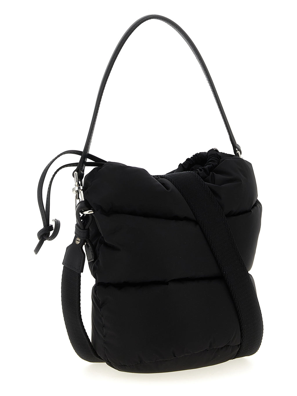 Schwarze Schultertasche aus Polyamid