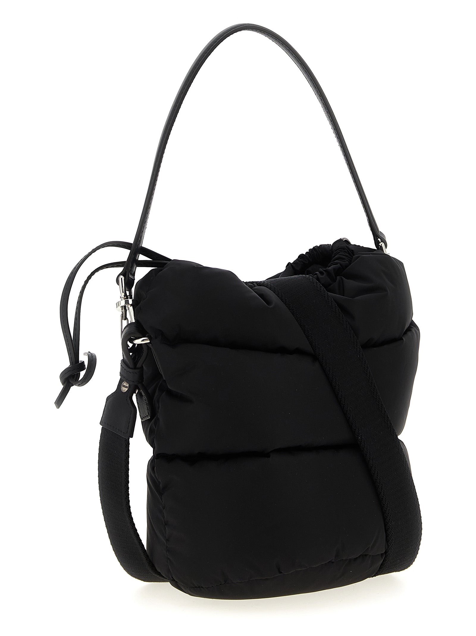 Schwarze Schultertasche aus Polyamid