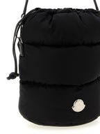 Schwarze Schultertasche aus Polyamid