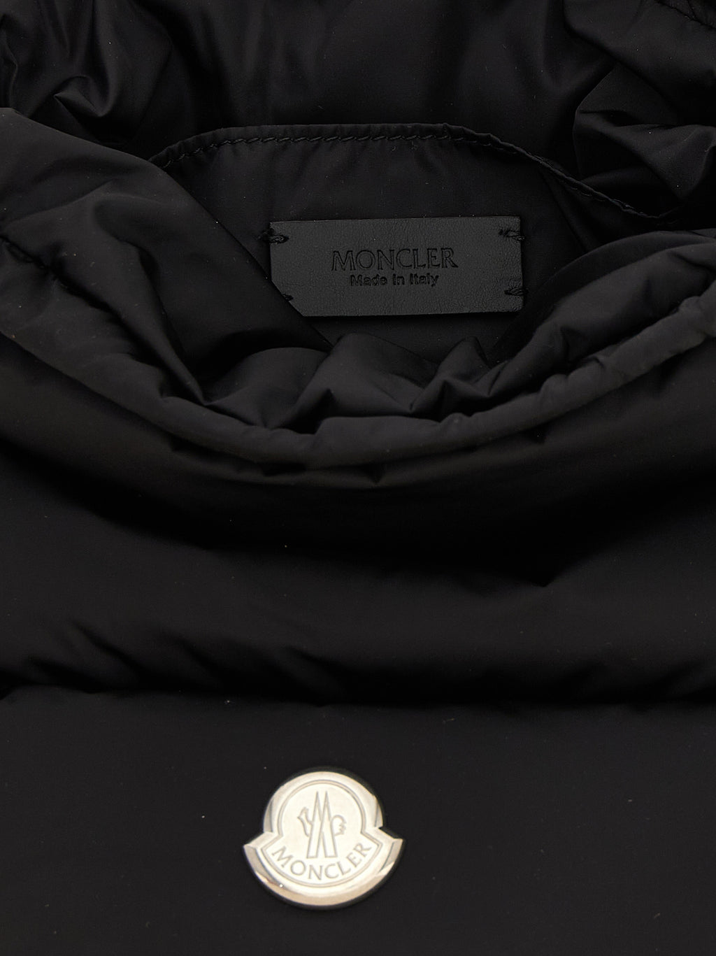 Schwarze Schultertasche aus Polyamid