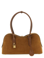 Schultertasche aus braunem Polyamid