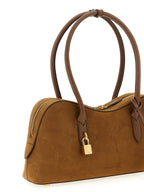Schultertasche aus braunem Polyamid