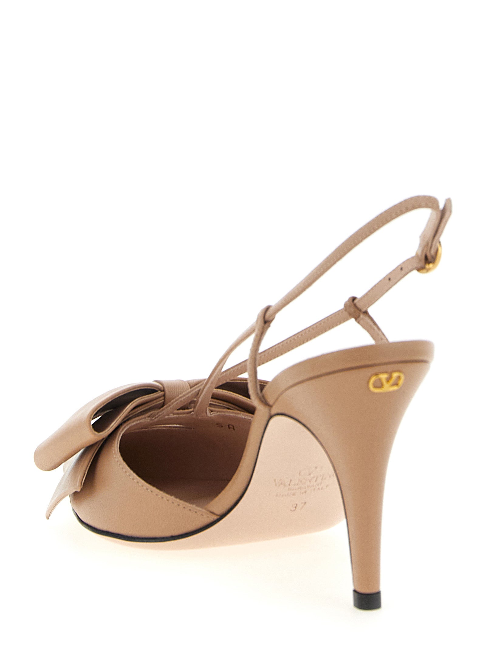 Mehrfarbige Leder-Pumps mit hohem Absatz