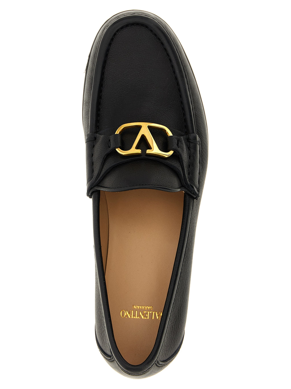 Schwarze Loafer aus Büffelleder zum Hineinschlüpfen
