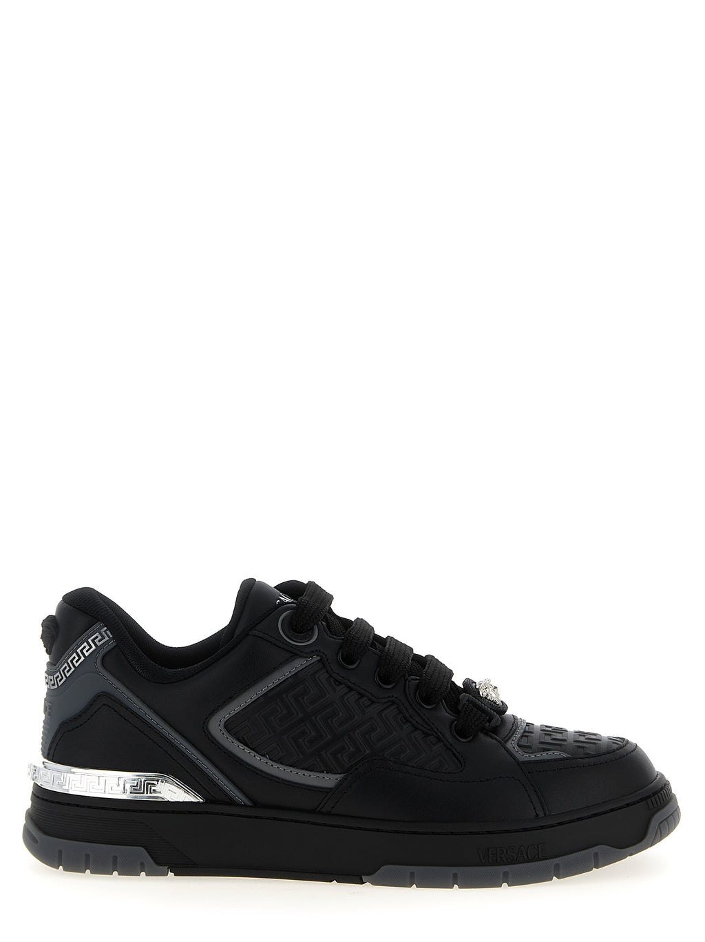 Schwarze Kalbsleder-Sneaker