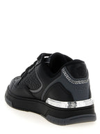 Schwarze Kalbsleder-Sneaker