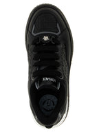Schwarze Kalbsleder-Sneaker