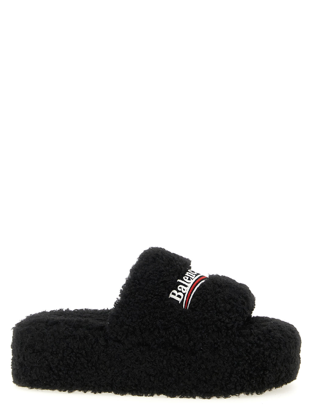 Schwarze Pantoletten aus Polyester 316733