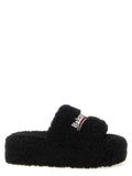Schwarze Pantoletten aus Polyester 316733