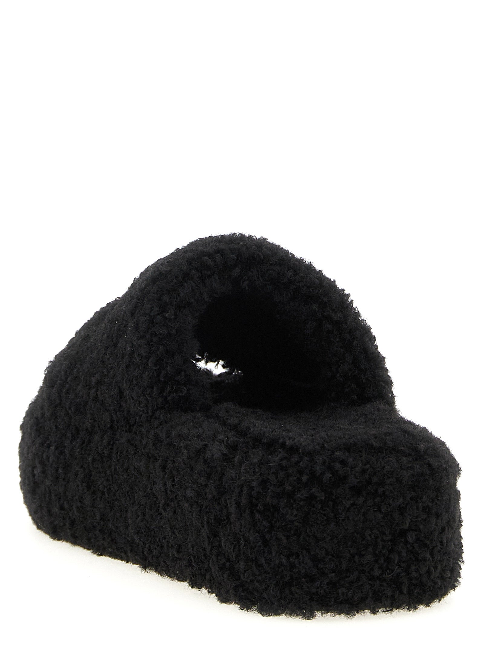 Schwarze Pantoletten aus Polyester 316733