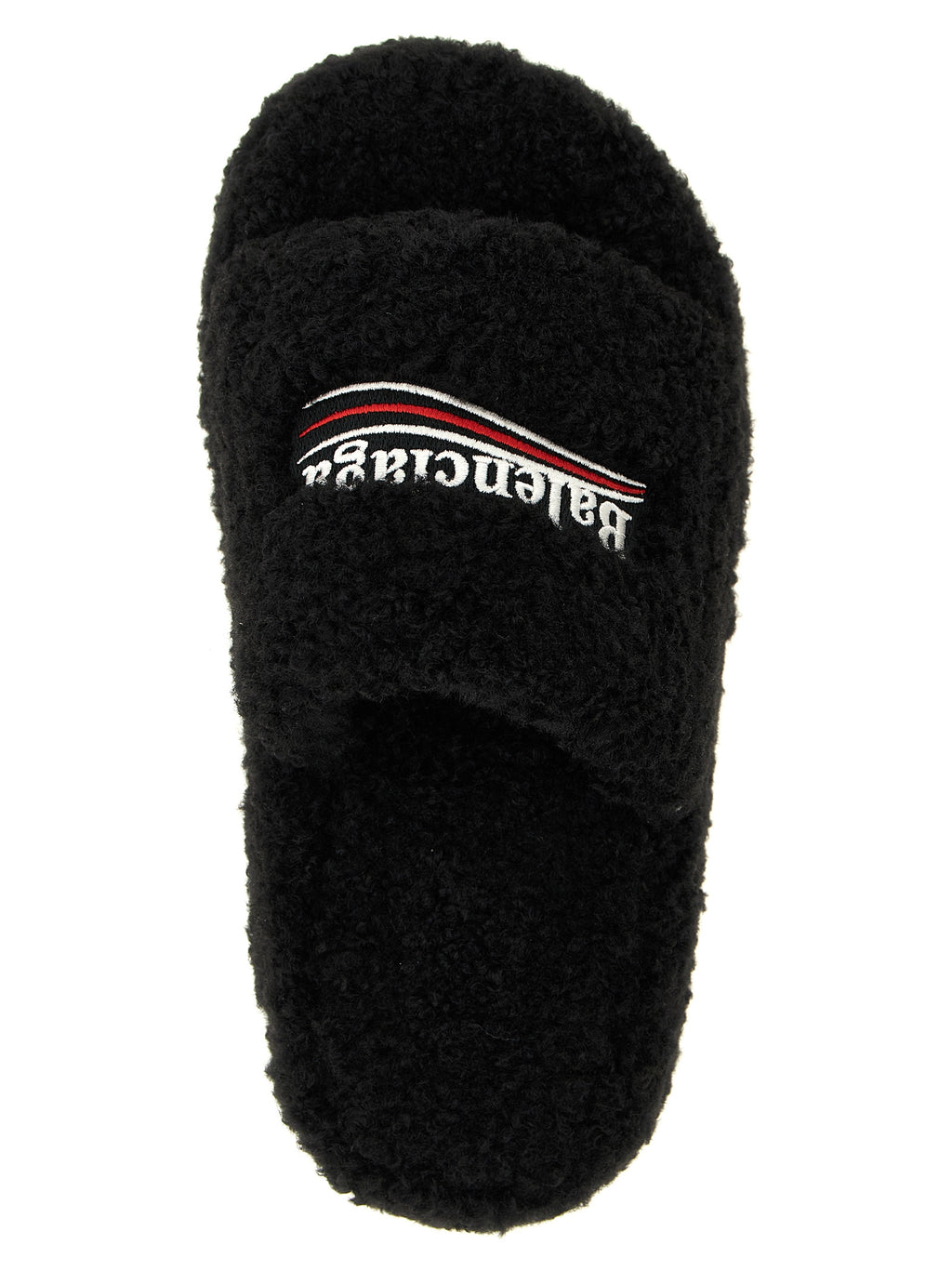 Schwarze Pantoletten aus Polyester 316733