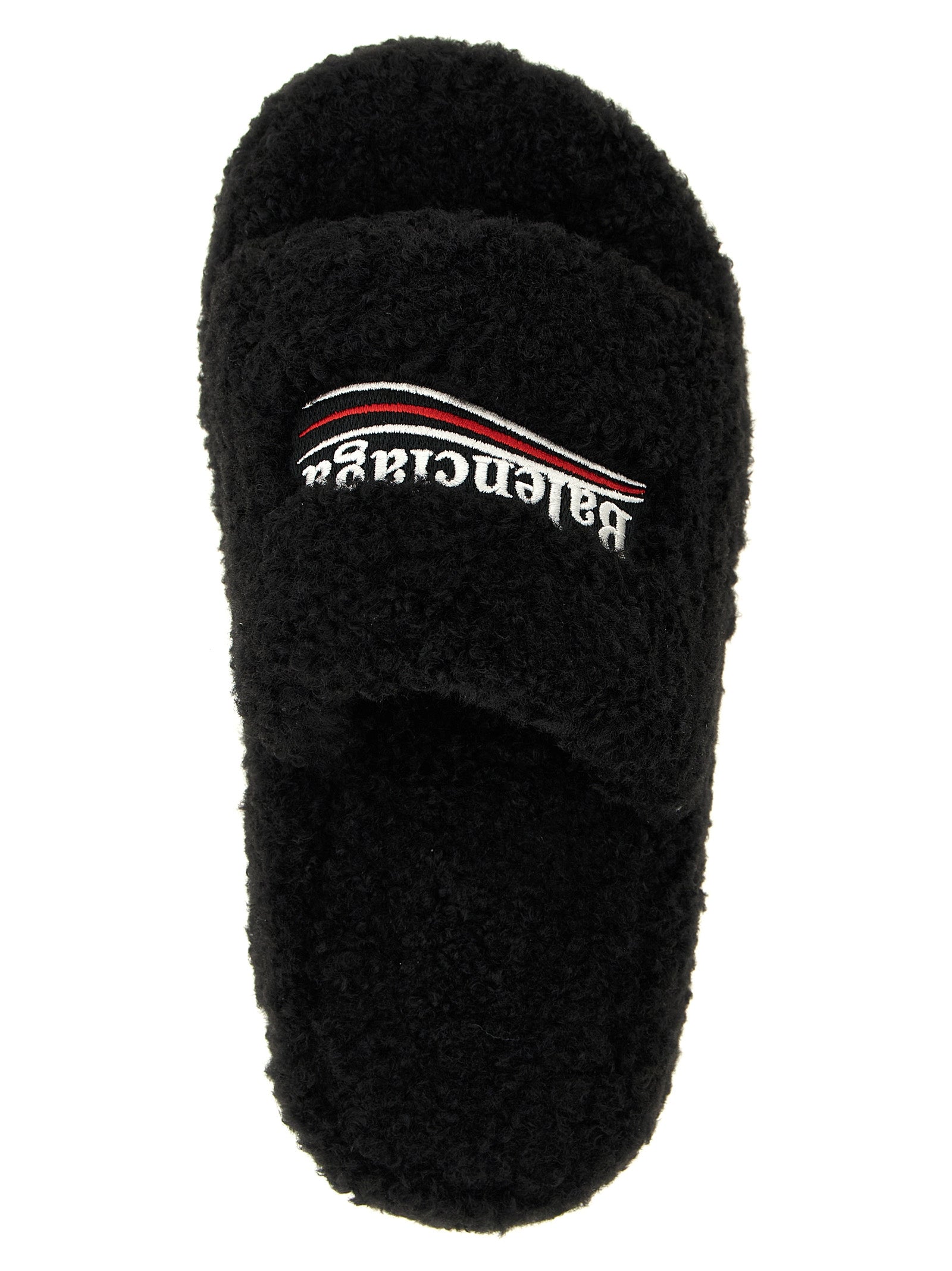Schwarze Pantoletten aus Polyester 316733