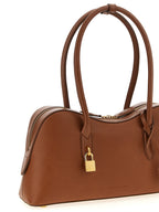 Schultertasche aus braunem Polyamid