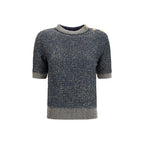 Blaues Polyamid-Sweatshirt Balmain