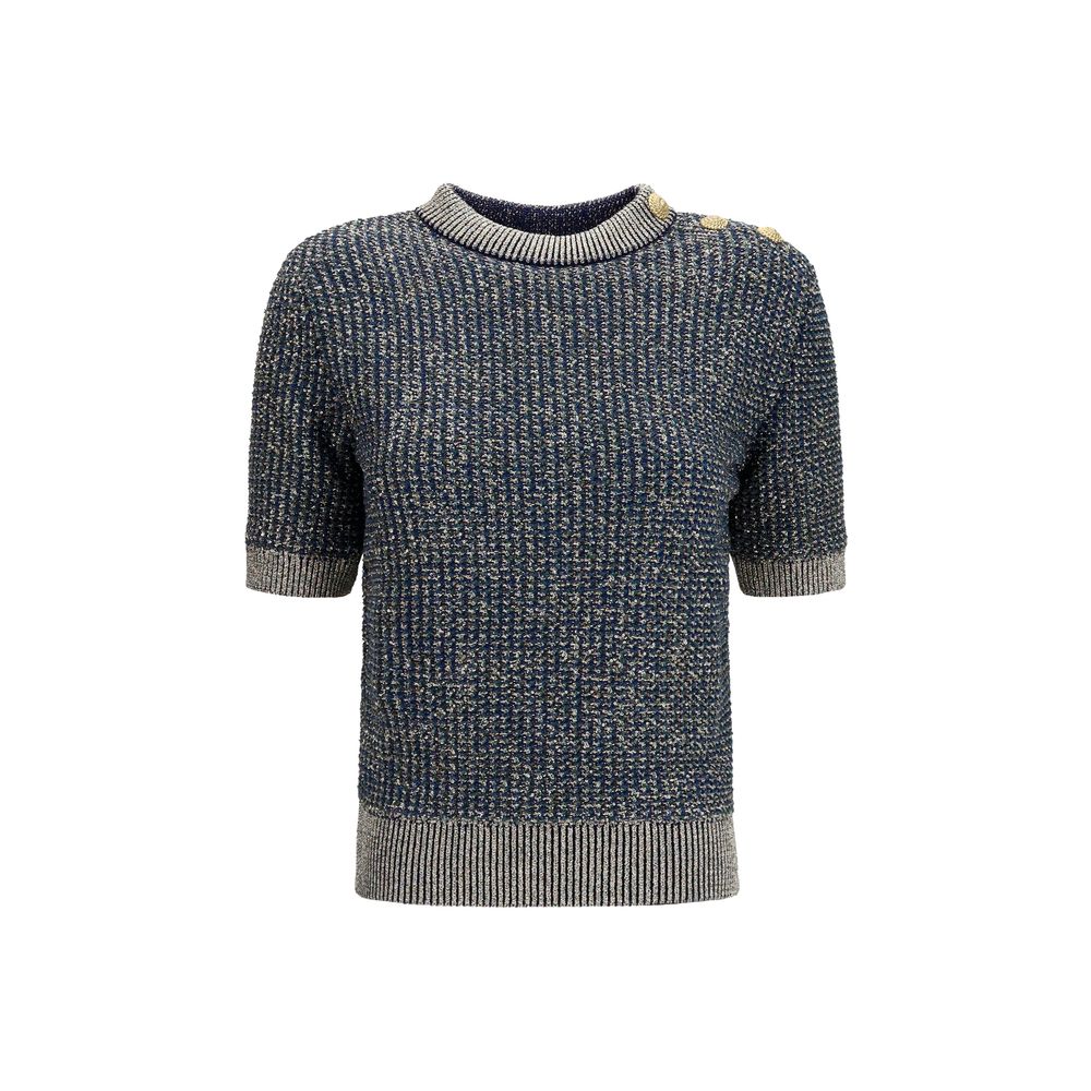 Blaues Polyamid-Sweatshirt Balmain