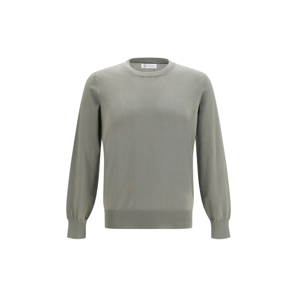 Zweifarbiger Baumwollpullover
