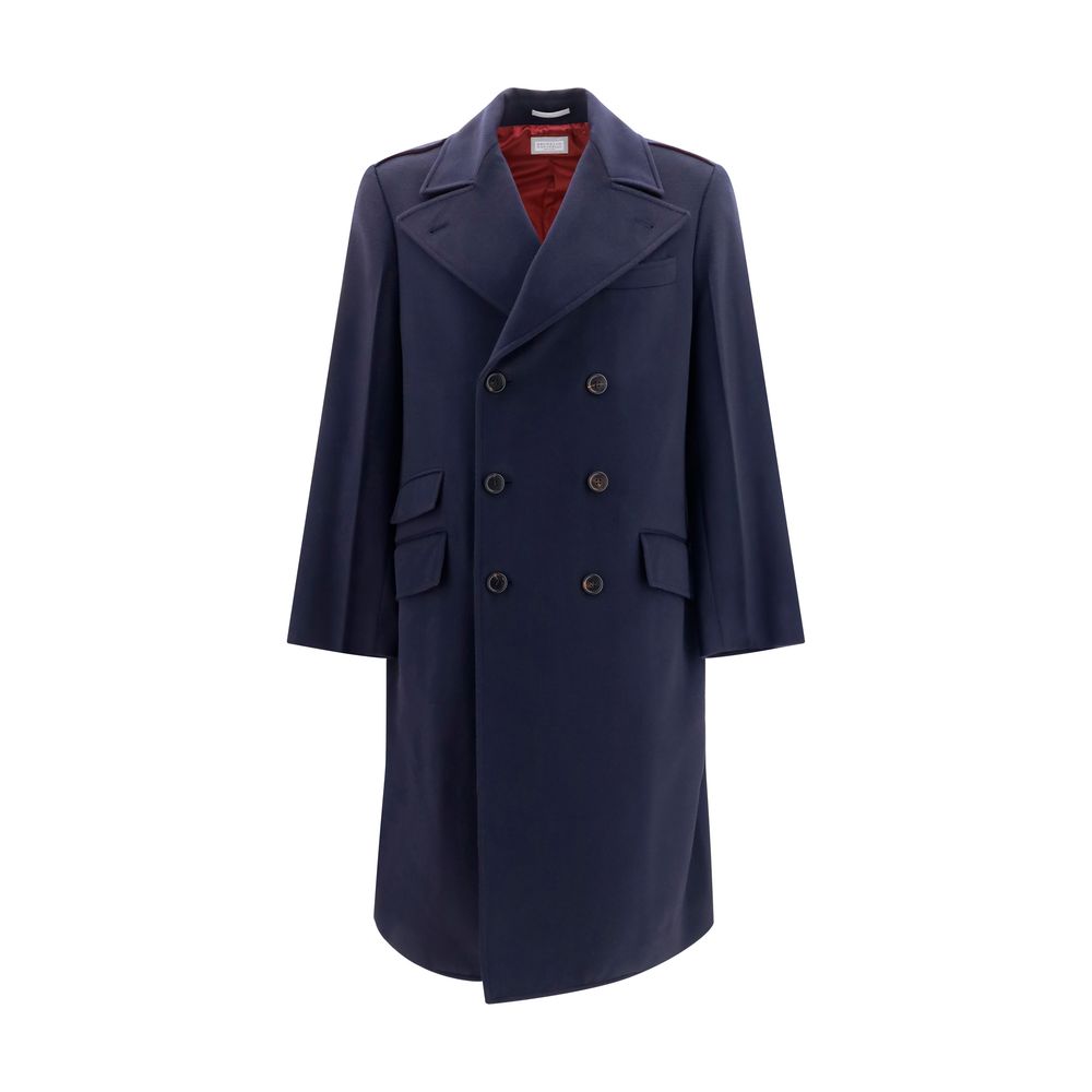 Blauer Wollmantel Oves Aries