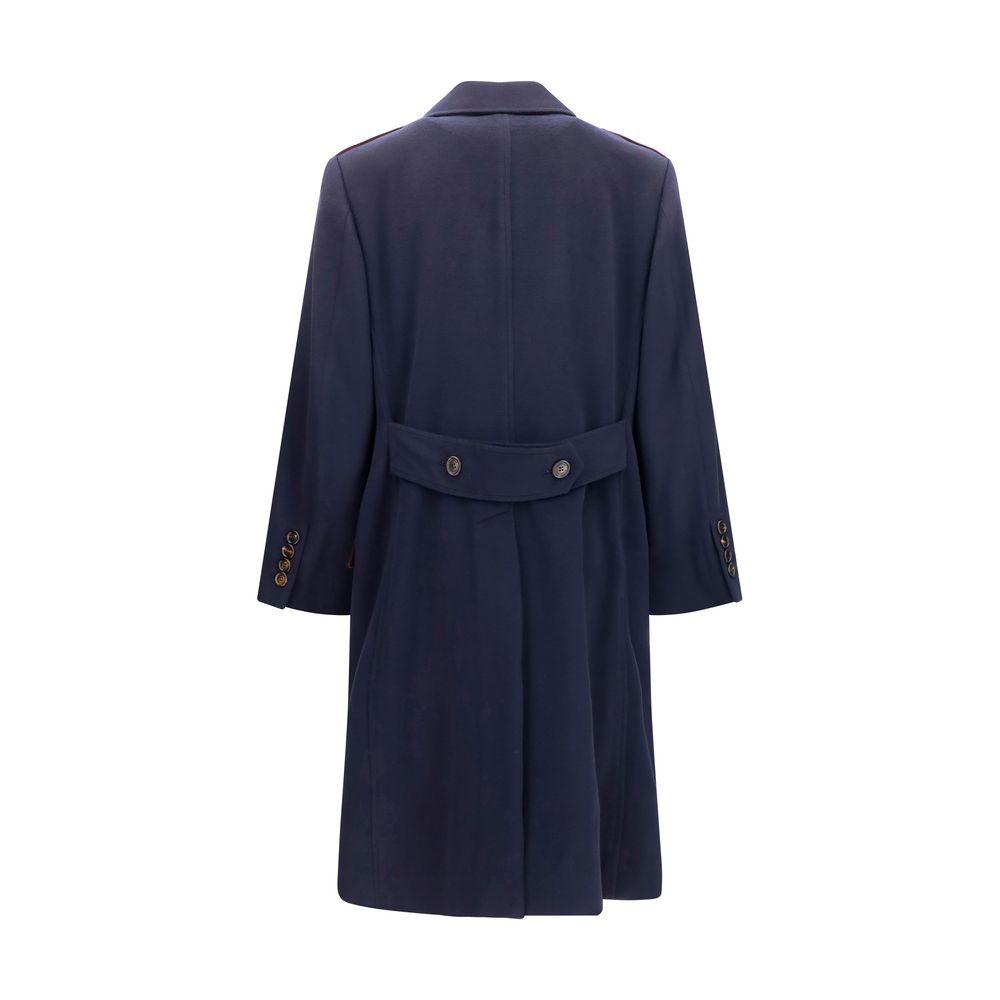 Blauer Wollmantel Oves Aries