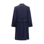 Blauer Wollmantel Oves Aries