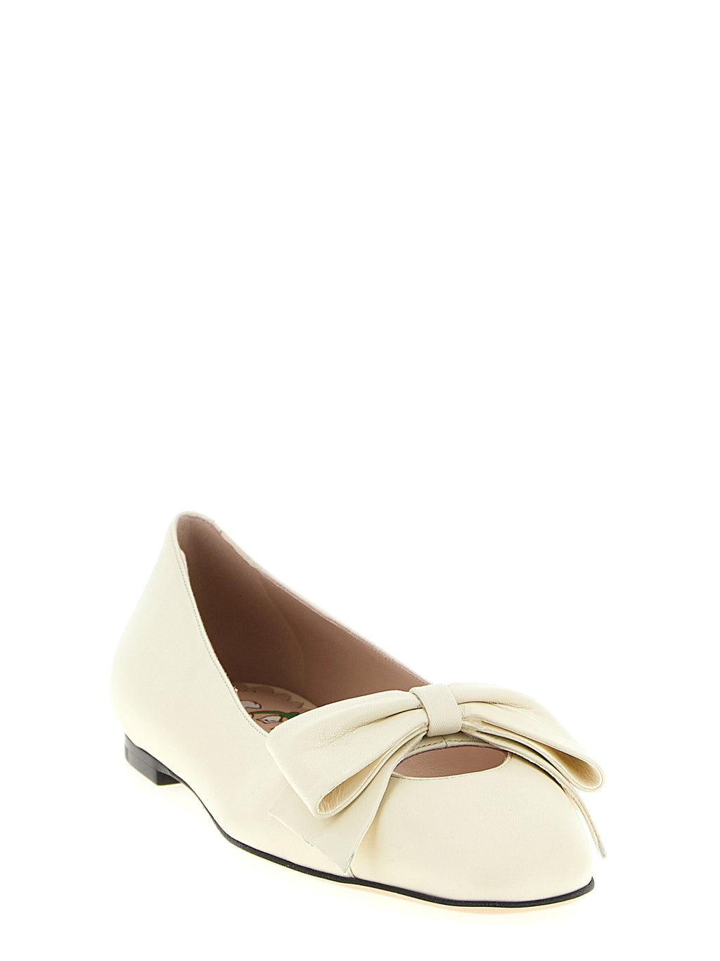 Weiße Ballerinas aus Leder