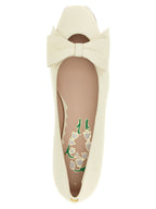 Weiße Ballerinas aus Leder