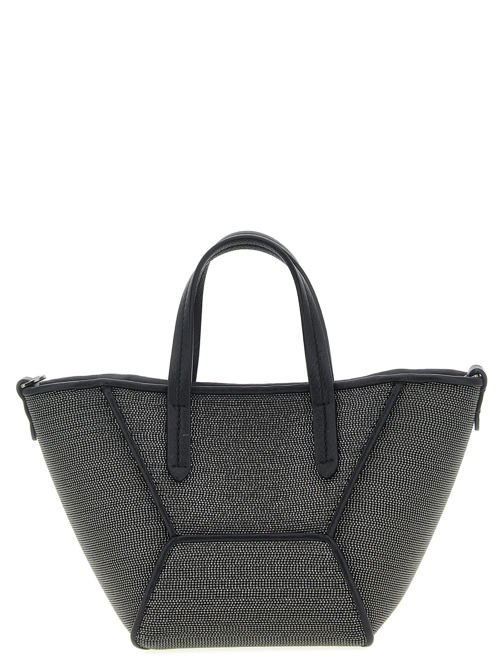 Schwarze Handtasche aus Messing