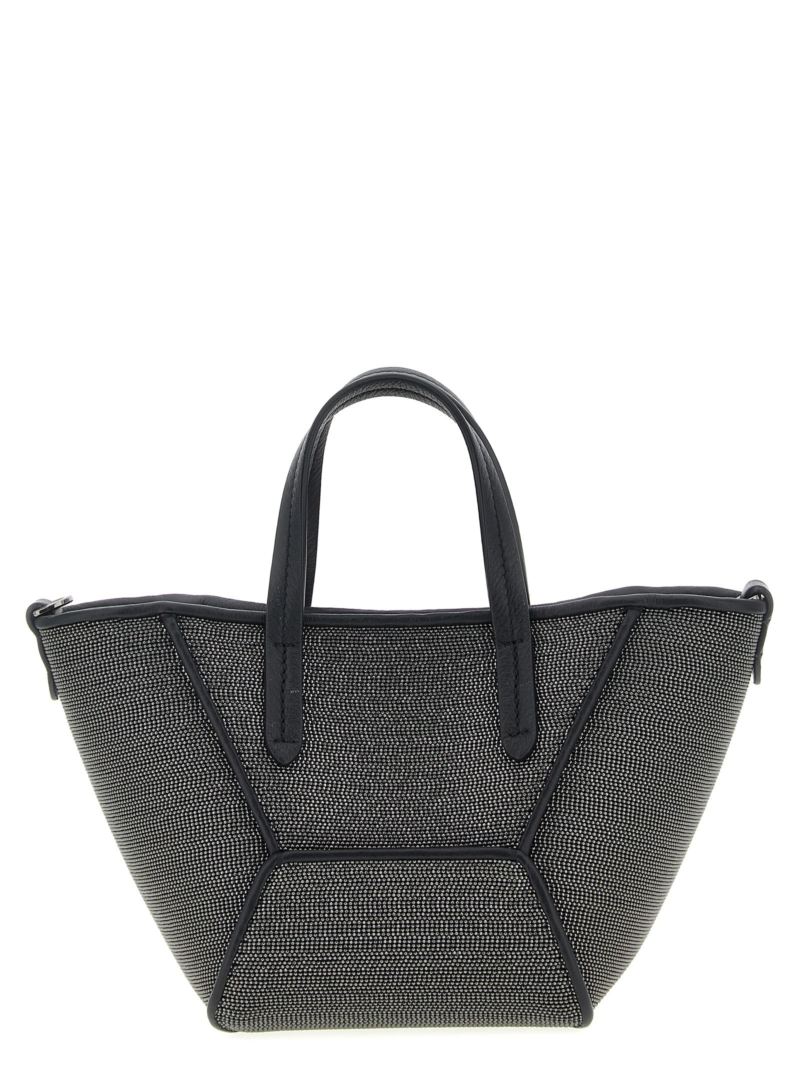 Schwarze Handtasche aus Messing