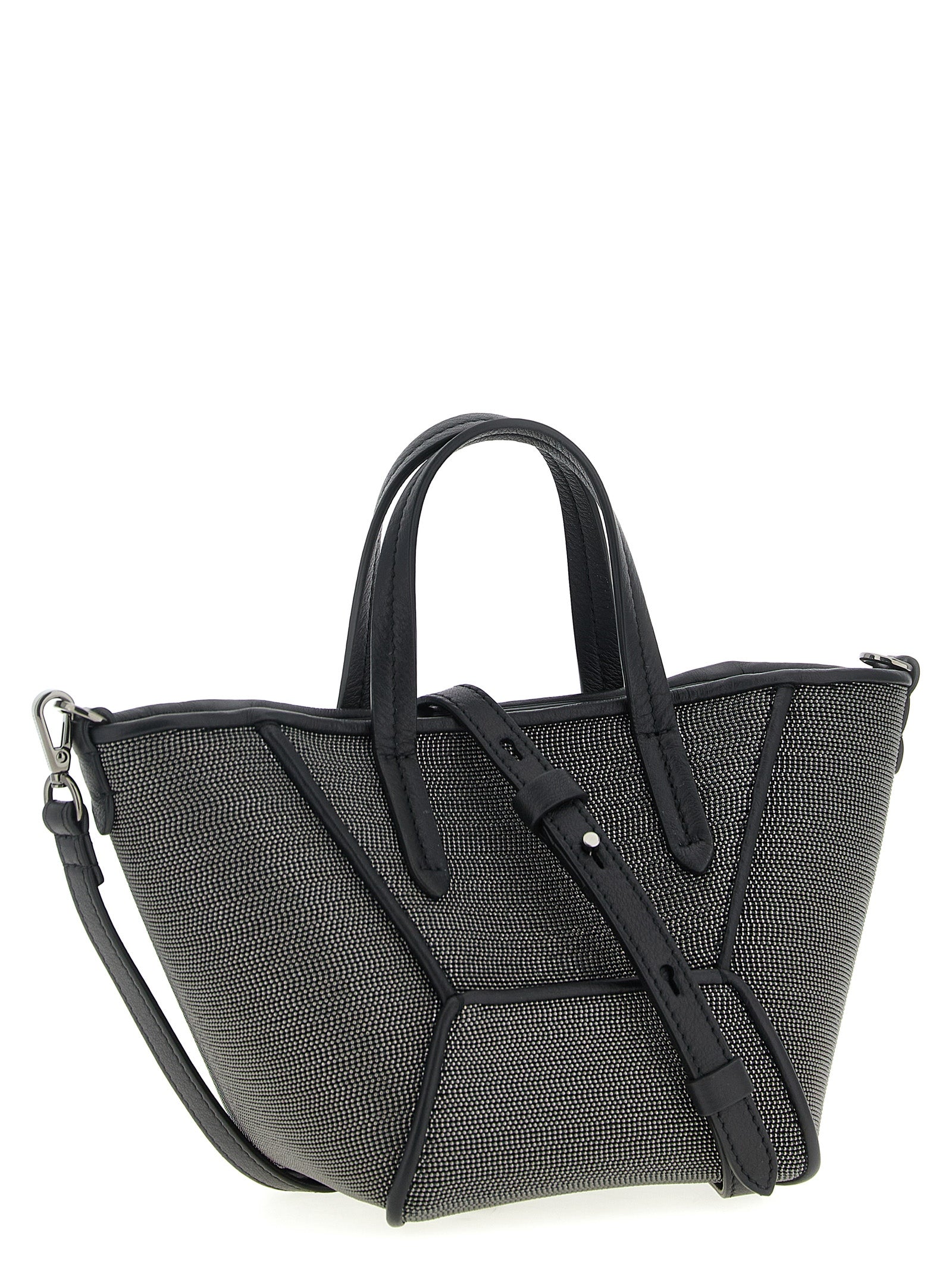 Schwarze Handtasche aus Messing