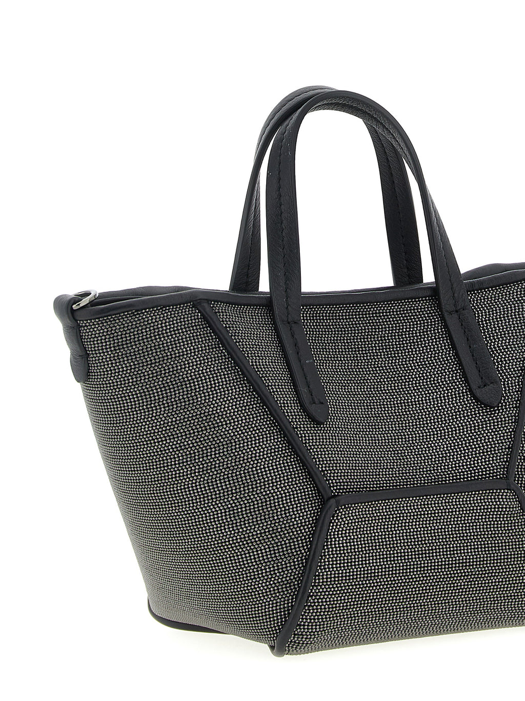 Schwarze Handtasche aus Messing