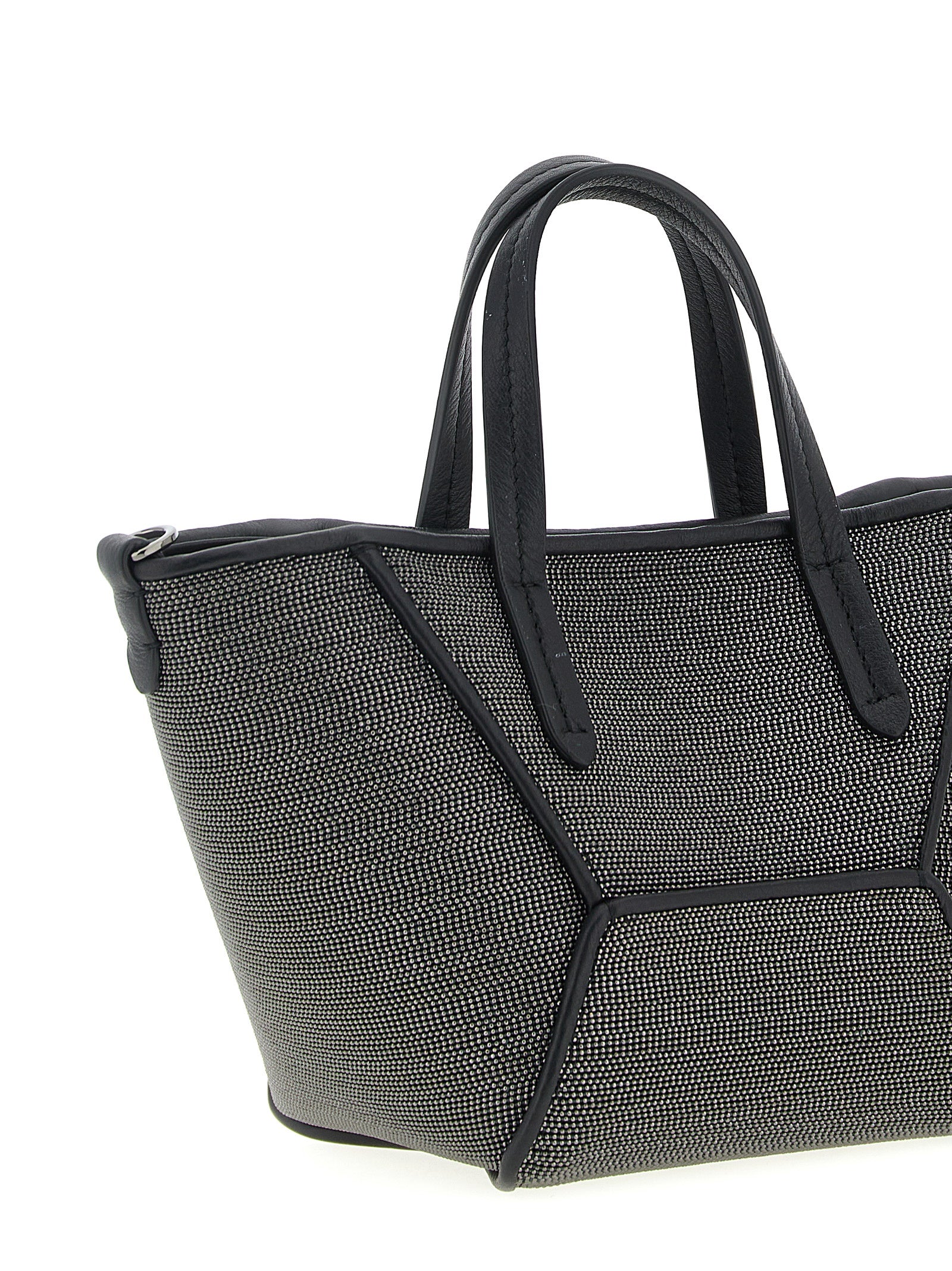 Schwarze Handtasche aus Messing